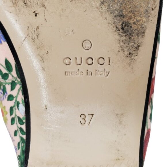 Gucci Floral Canvas Princetown Horsebit Mules Loafers - Picture 10 of 10